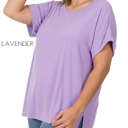 Small Lavender Ribbed Flowy Top | S-XL | Ribbed Texture | Side Slits & Cuffed Sleeves | Everyday Essential