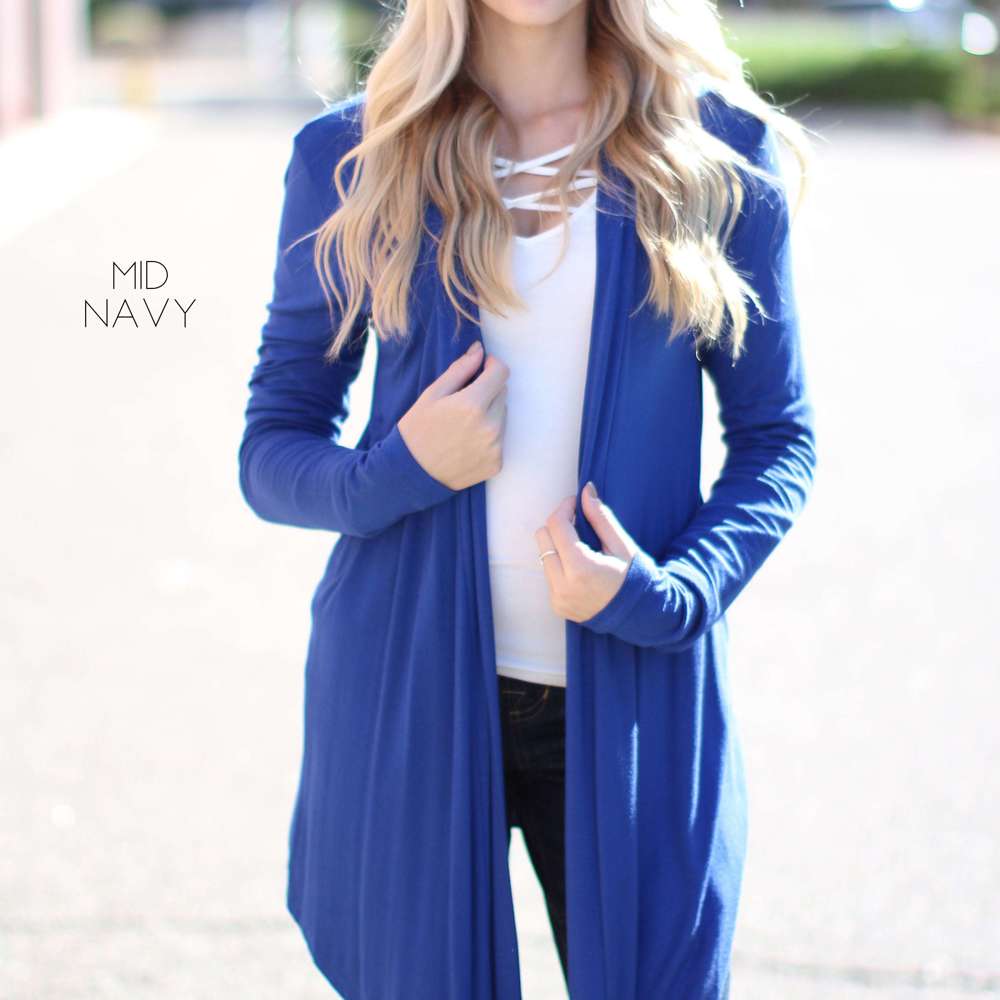 Flowy Layering Cardigan | S-XL | Soft Drape Fabric | Pop of Color | Perfect for All Body Types