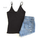 Large Black Ribbed V-Neck Tank | S-L | Soft Ribbed Fabric | Essential Wardrobe Staple | Casual & Chic