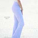 Large Heather Grey High Waist Flared Leggings | S-L | Wide-Leg Style | Comfortable High Waist | Trendy & Versatile