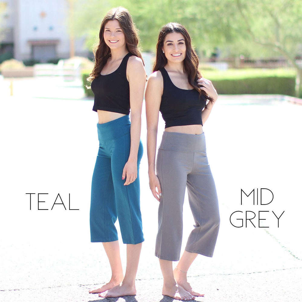 Cropped Yoga Pants | S-XL | Fold Over Waist | Comfortable Stretch | Perfect for Everyday Wear