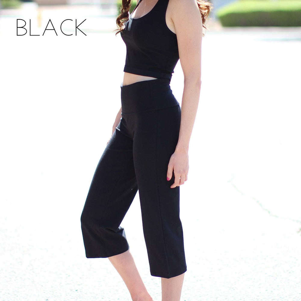 Cropped Yoga Pants | S-XL | Fold Over Waist | Comfortable Stretch | Perfect for Everyday Wear