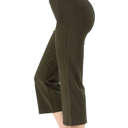 Medium Olive Cropped Yoga Pants | S-XL | Fold Over Waist | Comfortable Stretch | Perfect for Everyday Wear