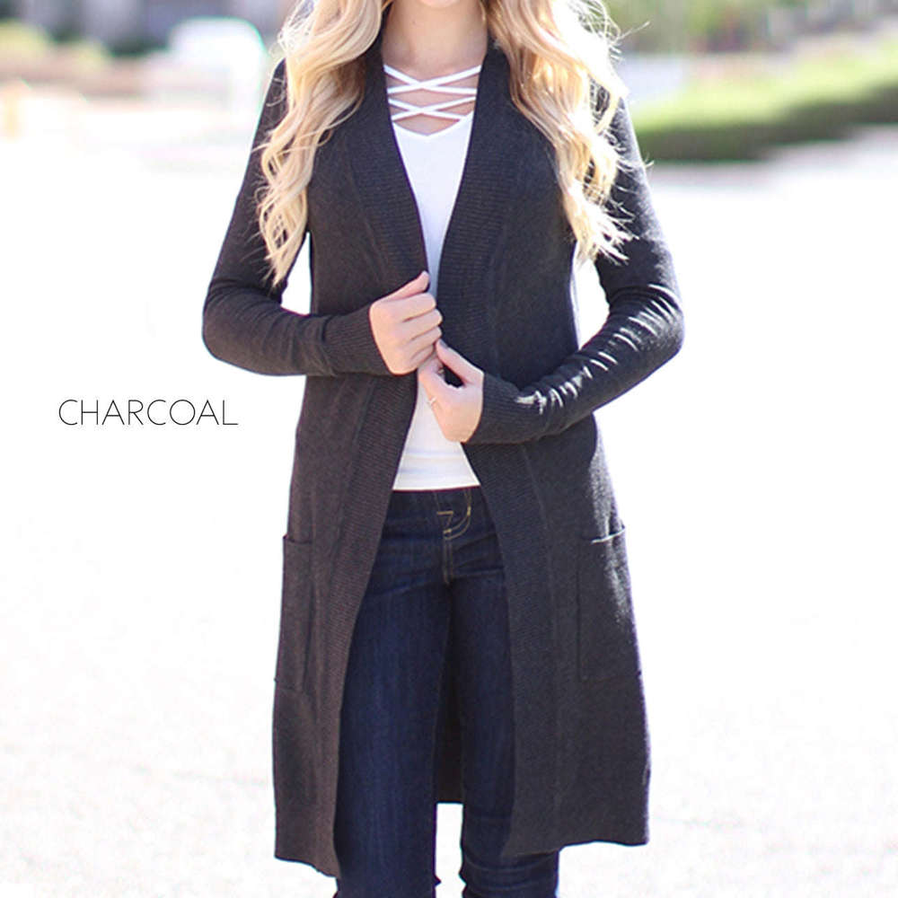 Ultra Soft Long Cardigan | S-XL | Pocket Design | Ultra-Soft Fabric | Year-Round Layering