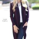 Small Dark Purple Ultra Soft Long Cardigan | S-XL | Pocket Design | Ultra-Soft Fabric | Year-Round Layering