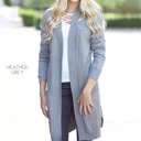 Small Heather Grey Ultra Soft Long Cardigan | S-XL | Pocket Design | Ultra-Soft Fabric | Year-Round Layering