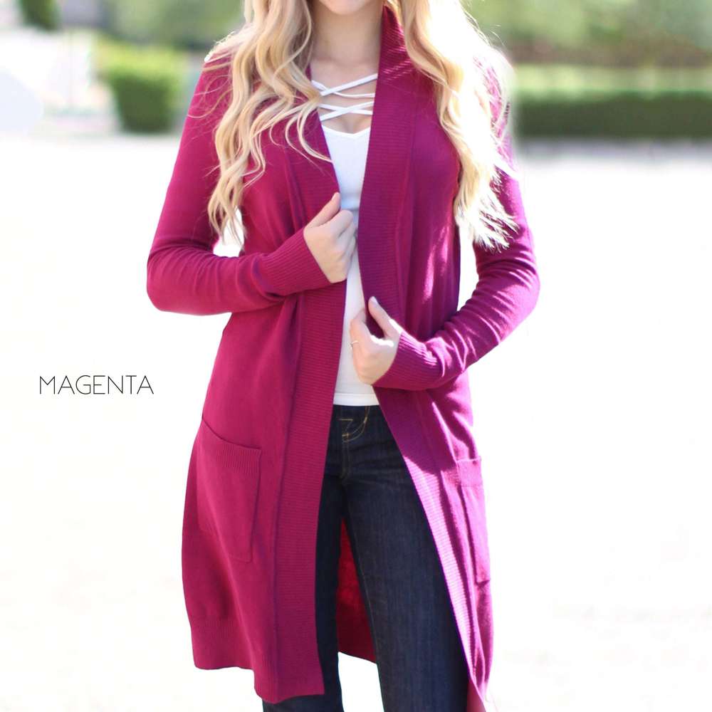 Ultra Soft Long Cardigan | S-XL | Pocket Design | Ultra-Soft Fabric | Year-Round Layering