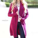 Small Magenta Ultra Soft Long Cardigan | S-XL | Pocket Design | Ultra-Soft Fabric | Year-Round Layering