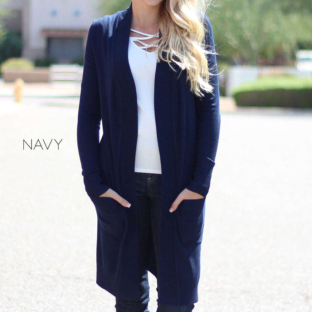 Ultra Soft Long Cardigan | S-XL | Pocket Design | Ultra-Soft Fabric | Year-Round Layering