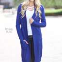 Small Royal Blue Ultra Soft Long Cardigan | S-XL | Pocket Design | Ultra-Soft Fabric | Year-Round Layering