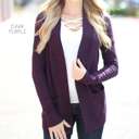 Small Dark Purple Everyday Ultra Soft Cardigan | Open Front | S-XL | Ultra Soft Fabric