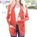 Small Rust Everyday Ultra Soft Cardigan | Open Front | S-XL | Ultra Soft Fabric