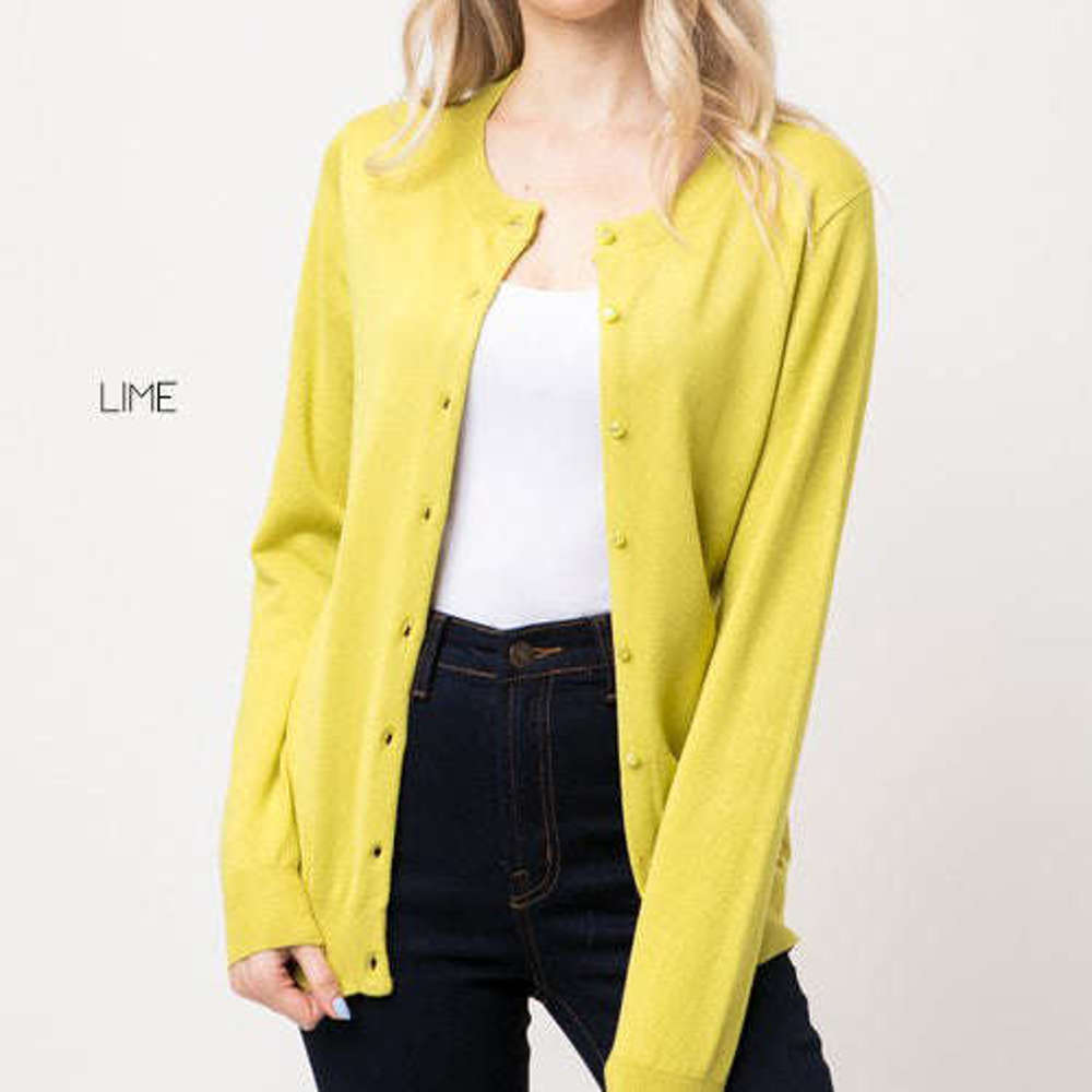 Classic Cardigan | S-L | Button Front | Year-Round Staple | Soft Viscose Blend