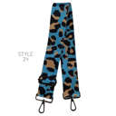 Style 24 / Teal Cheetah Black Bag Straps | Adjustable | Functional & Stylish | 32-56 Inches