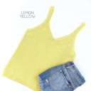 Large Lemon Yellow Lightweight Sweater Tank | S-L | Trendy Layering Option | Loose Knit Design | Perfect Over a Bralette