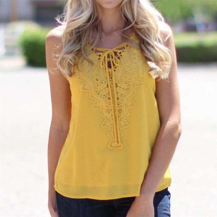 Boho Lace Top | S-L | Halter Cami | Lace-Up & Trim Details | Bohemian Style