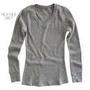 Small Heather Grey Layering Thermal Top | S-2XL | Premium Fabric | Relaxed Fit | Perfect for Layering