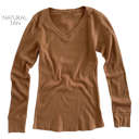 Medium Natural Tan Layering Thermal Top | S-2XL | Premium Fabric | Relaxed Fit | Perfect for Layering