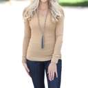  Fall Split Neck Thermal Top| Soft & Cozy Fit | Perfect for Layering | Seasonal Essential