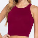 Large Burgundy Cropped Layering Tank | S-L | Cropped Fit | Summer Essential | Soft Fabric