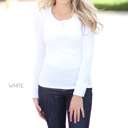 Small White Snap Button Thermal Top | Cozy Thermal Fabric | Snap Button Detail | Winter Wardrobe Essential