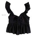 Large Black Detailed Peplum Top | S-L | Premium Fabric | Flattering Peplum Design | Versatile Styling