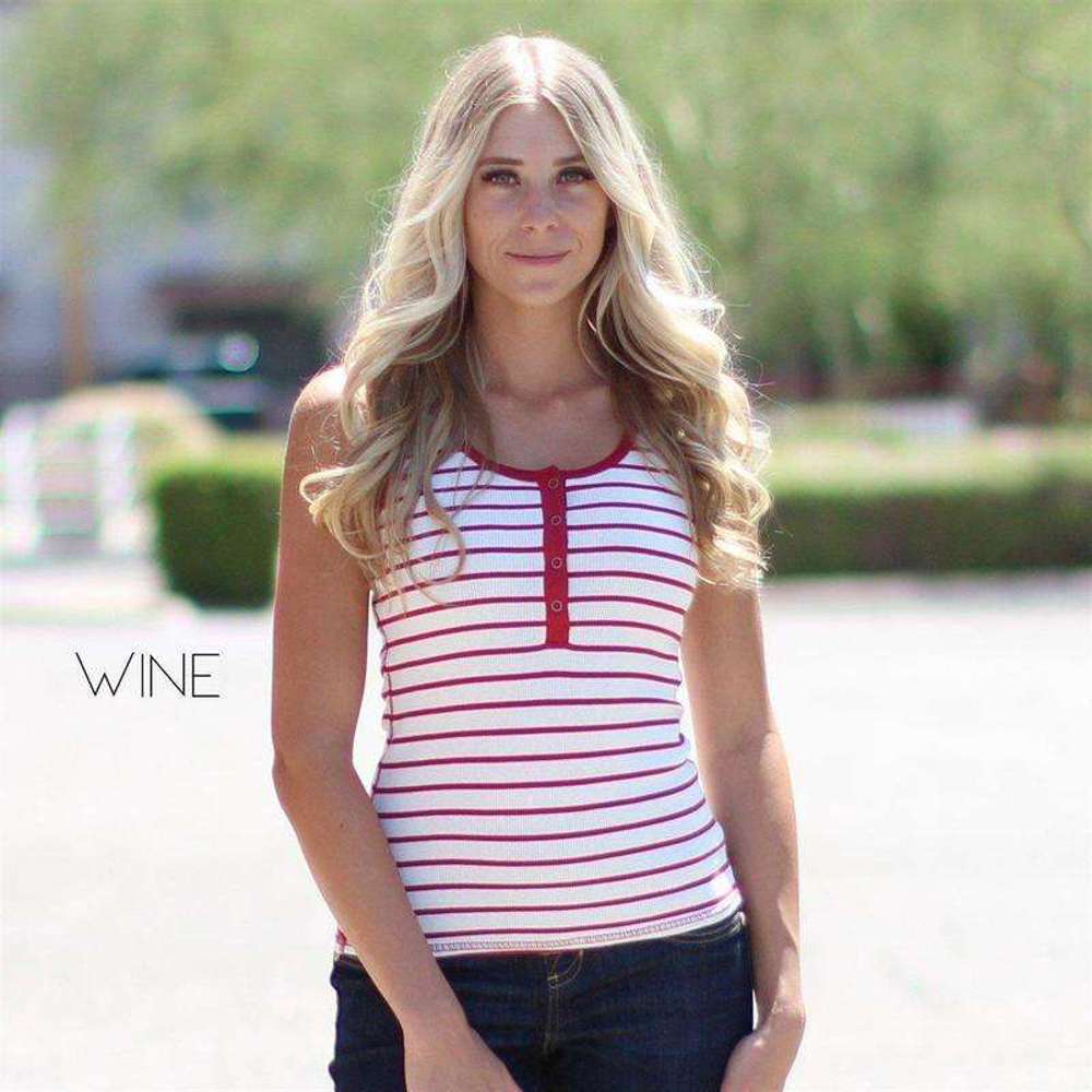 Striped Henley Tank