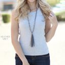 1X Heather Grey High Neck Ribbed Tank | S-3XL | Ribbed Fabric | High Neckline | Wardrobe Essential