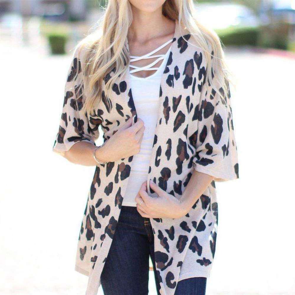 Leopard Kimono Cardigan | S-XL | Perfect Transitional Design | Ultra-Soft Quality | Stylish Leopard Print