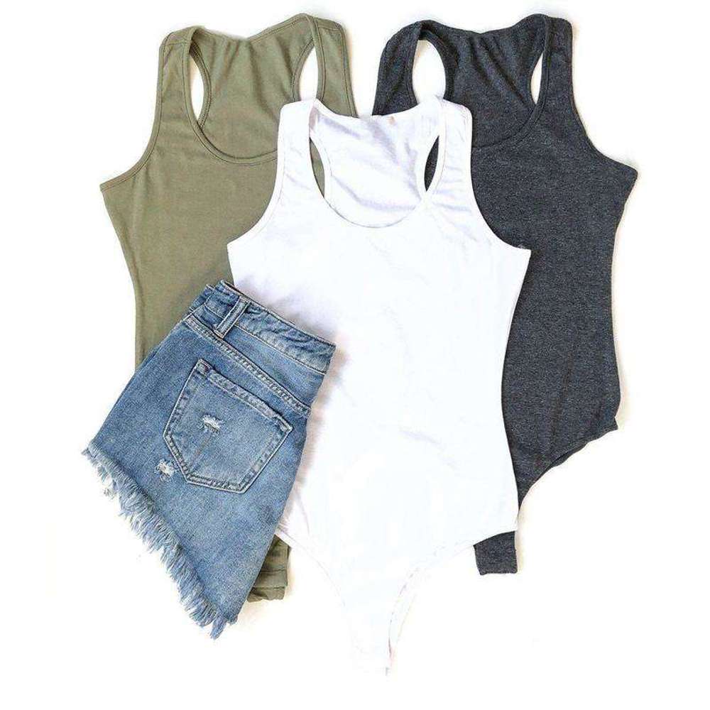 Layering Scoop Neck Bodysuit | S-L | Scoop Neckline | Snap Button Closure | Wardrobe Staple