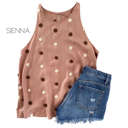 Small Sienna Flowy Dot Tank | S-XL | Sleeveless Design | Dot Pattern | Lightweight Fabric | Closet Favorite