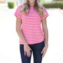  Striped Tee | S-XL | Favorite Go-To Style | Versatile Design | Perfect for Jeans or Leggings | Available in Various Colors