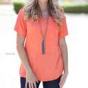 Small Orange Flowy Pocket Tee | S-L | Versatile Styling | Comfortable Fit | Everyday Essential