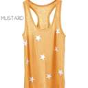 Medium Mustard Star Tank | S-M | Ultra-Soft Feel | Fun Star Pattern | Casual Essential