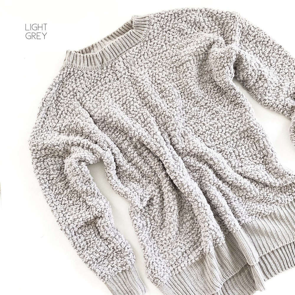 Ribbed Popcorn Sweater | S-XL | Ultra-Soft Knit | Cozy Pullover Design | Perfect for Fall | Must-Have Closet Item