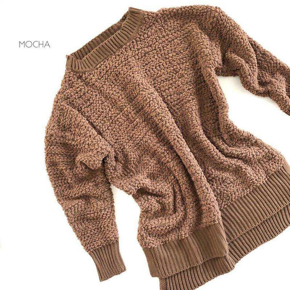 Ribbed Popcorn Sweater | S-XL | Ultra-Soft Knit | Cozy Pullover Design | Perfect for Fall | Must-Have Closet Item