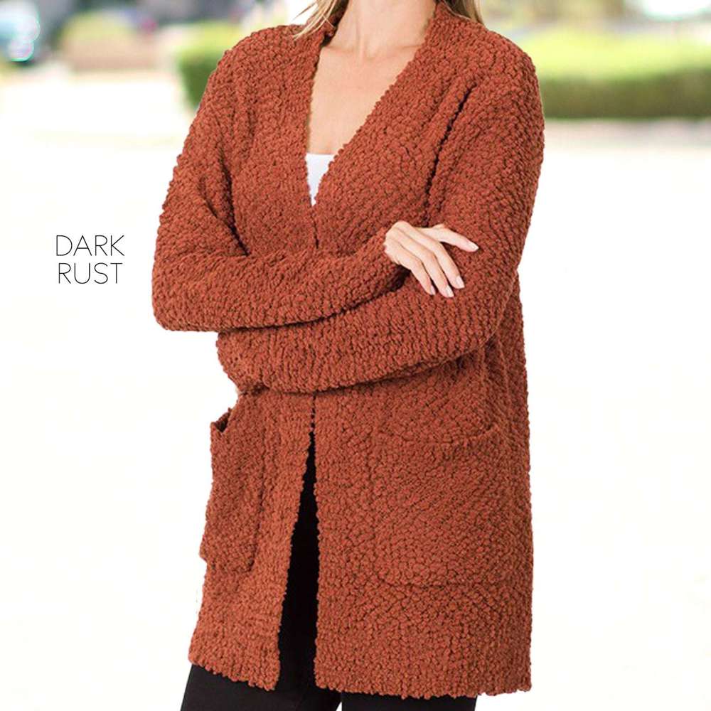 Cozy Cardigan | S-XL | Ultra-Soft Fabric | Popcorn Design | Essential for the Season | Must-Have Closet Item