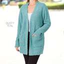 Large Dusty Teal Cozy Cardigan | S-XL | Ultra-Soft Fabric | Popcorn Design | Essential for the Season | Must-Have Closet Item