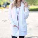 Large Ivory Cozy Cardigan | S-XL | Ultra-Soft | Popcorn Design | Perfect for Layering