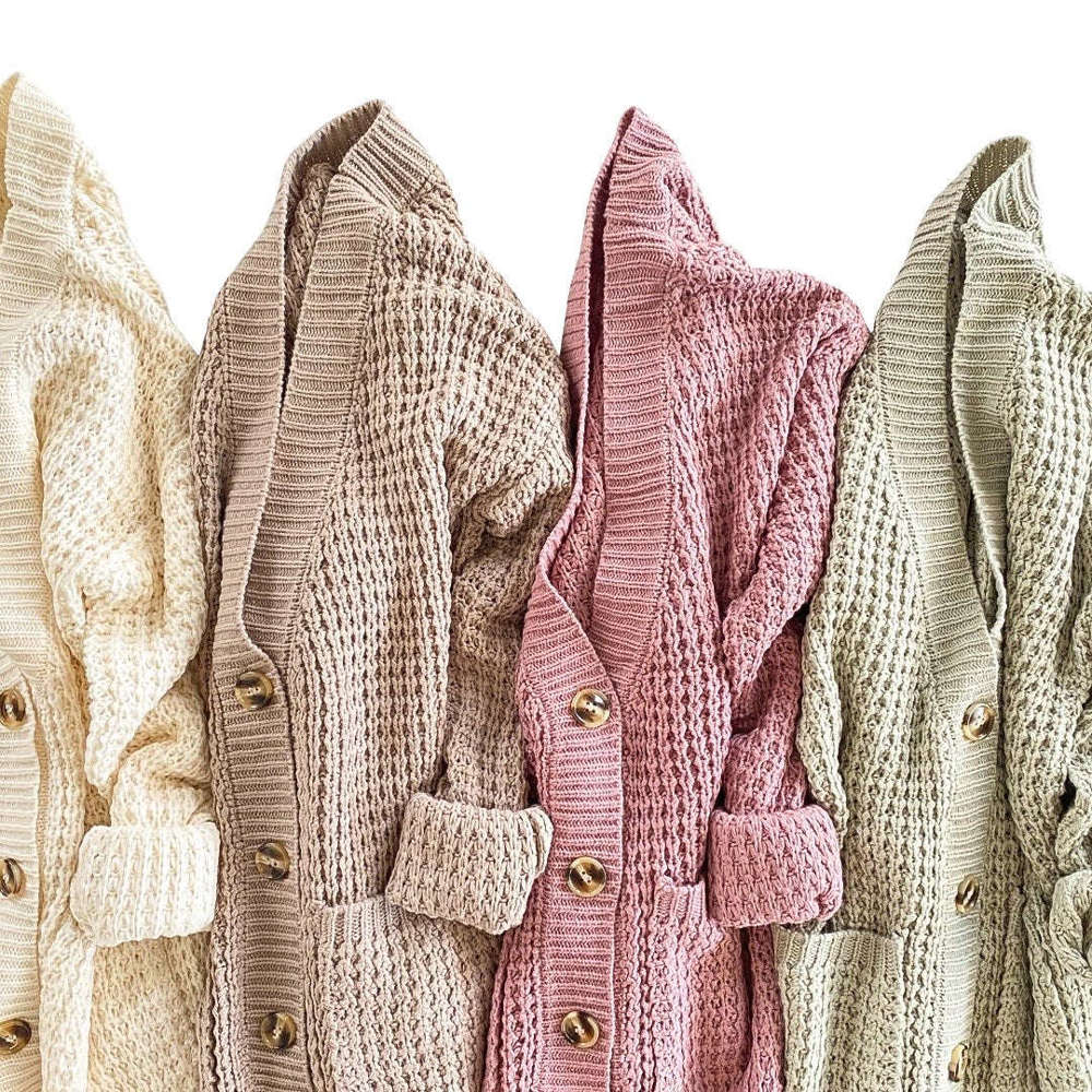 Knit Button Cardigan | S-XL | Ultra-Soft Quality | Stylish Button Detail | Year-Round Essential | Available in Various Colors