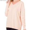 X-Small Dusty Blush Seam Detail Sweater | XS-XL | Classic Knit | Seam Design | Dress Up or Down