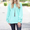 XL Mint Heather Knit Sweater | S-1XL | Ultra-Soft Fabric | Cozy Knit Design