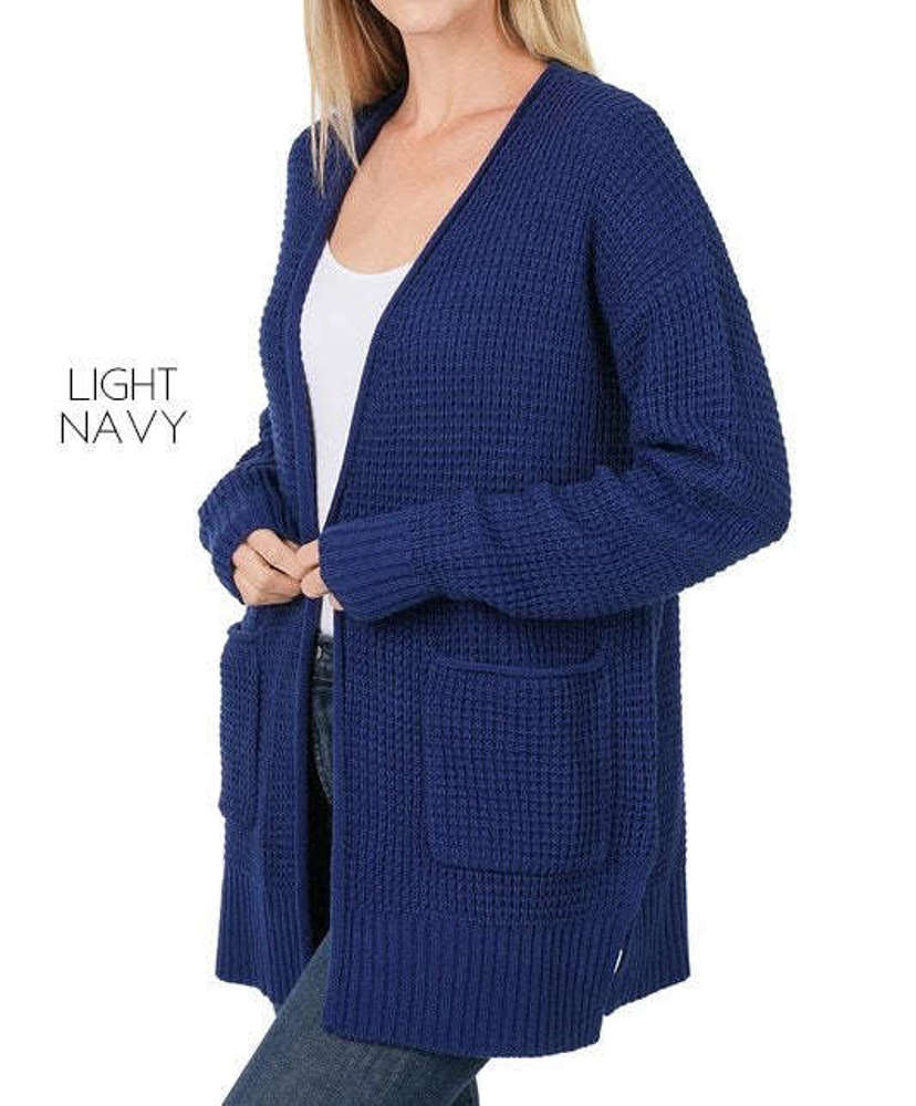 Soft Waffle Knit Cardigan | S-XL | Perfect Waffle Knit Design | Stylish Layering Piece | Essential for Your Wardrobe