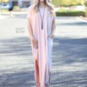 Large Dusty Blush Side Split Pocket Maxi Dress | S-XL | Effortless Style | V-Neckline | On-Seam Pockets | Flirty Side Slits