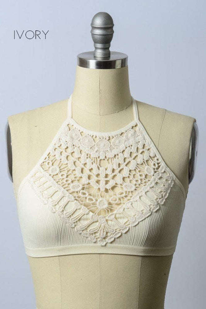 Crochet Bralette | XS-XL | Soft & Stretchy | Year-Round Layering Essential | Crochet Detail