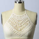 XL Ivory Crochet Bralette | XS-XL | Soft & Stretchy | Year-Round Layering Essential | Crochet Detail