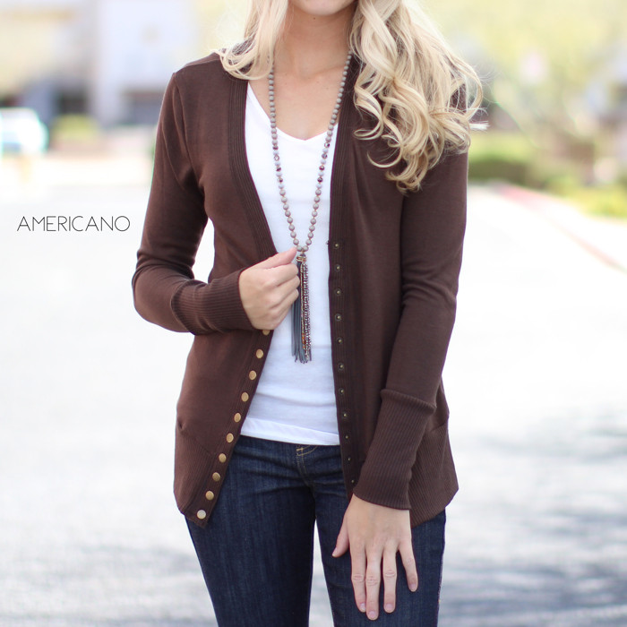 Snap Button Cardigan | S-XL