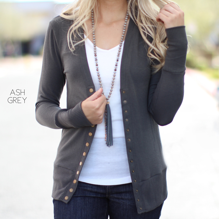 Snap Button Cardigan | S-XL