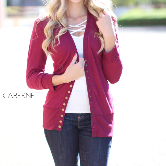 Snap Button Cardigan | S-XL