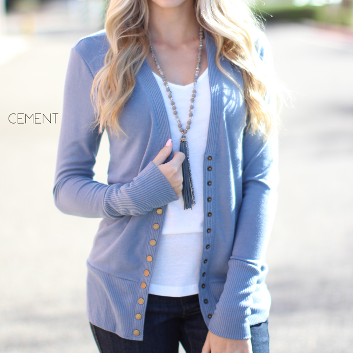 Snap Button Cardigan | S-XL